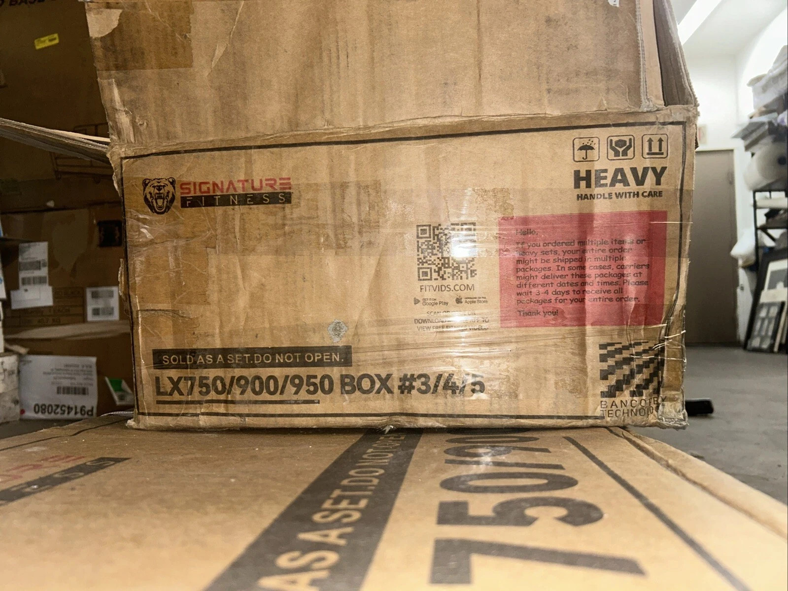 Box of 3- Signature Fitvids Home Gym Station Weights LX 750/900/950 Box #3/4/5