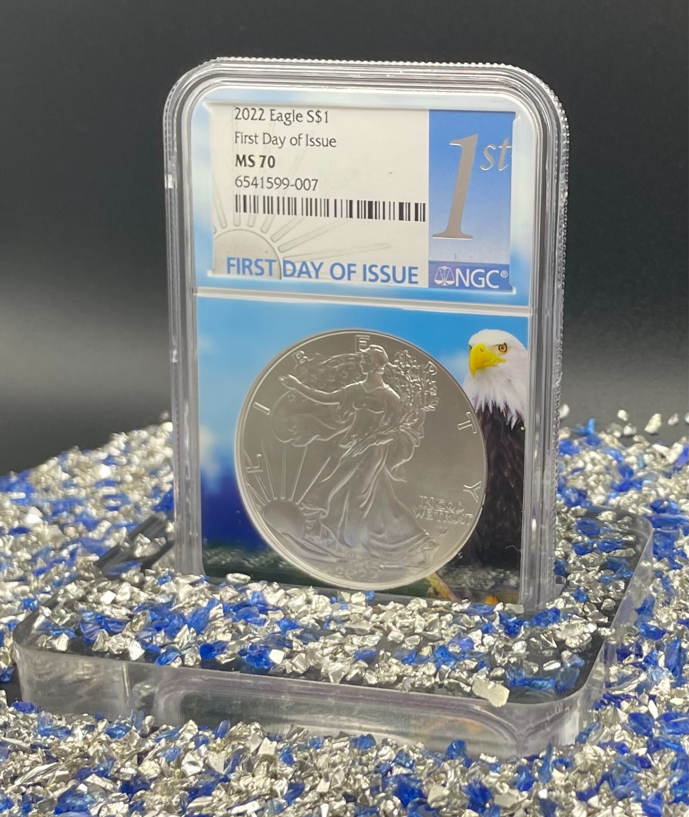 2022 $1 Silver Eagle First Day of Issue NGC MS70 Rare Eagle Holder Mint Spotless
