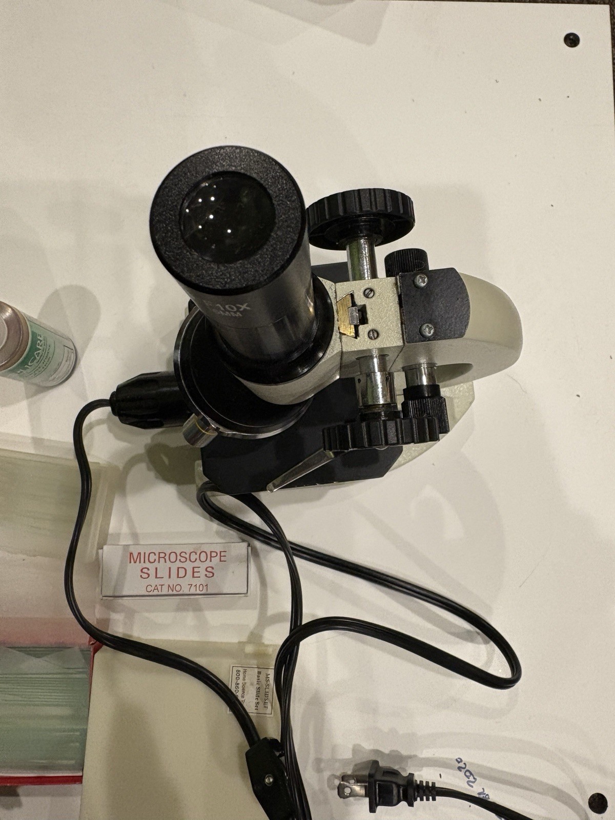 4, 10, 40x Beginner Biological Compound Monocular Microscope Homeschool Lot