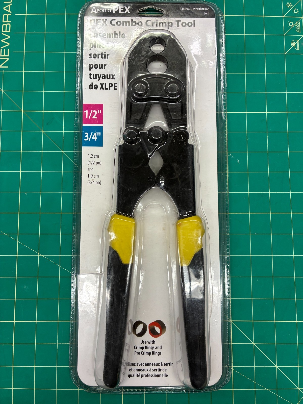 Apollo PEX  69PTKH0014C Combo Crimp Tool For 1/2 in. and 3/4 in. Pex Pipe
