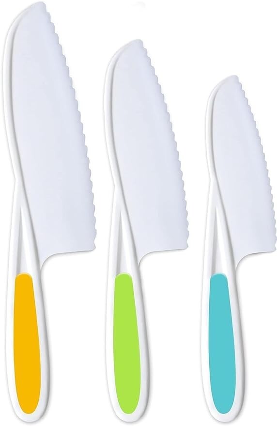 Kids Knife Set of 3  for Cooking & Cutting Cakes, Fruits For the NEW Young Kids