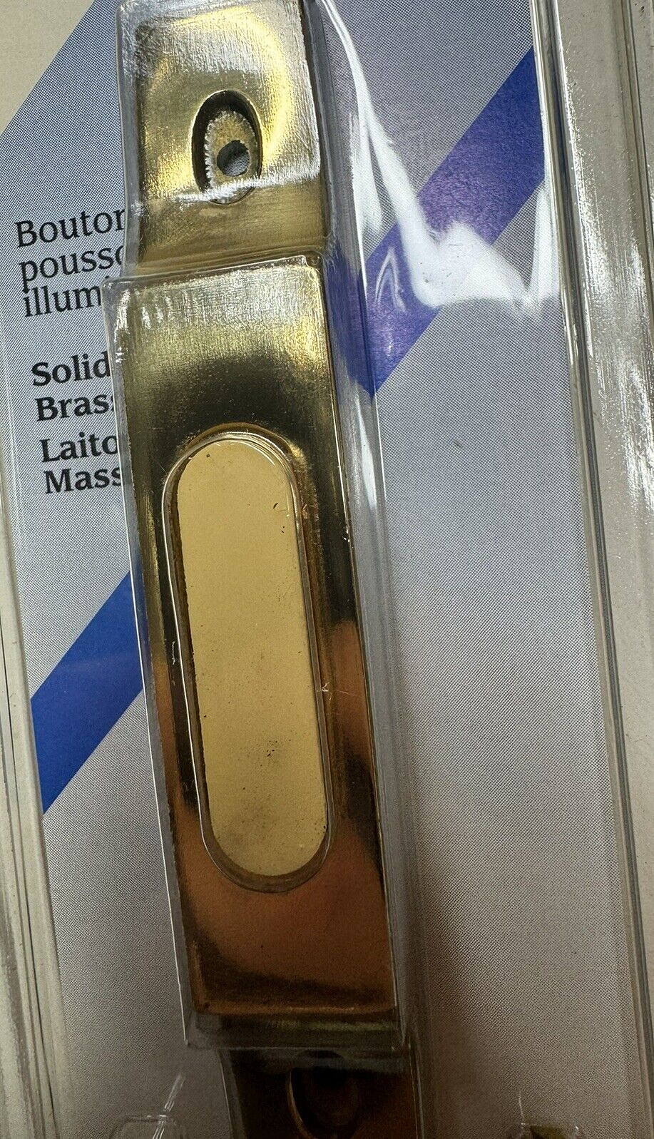 (Box of 6) NuTone PB-36LPB Pushbutton Lighted Door Bell Solid Brass Polished