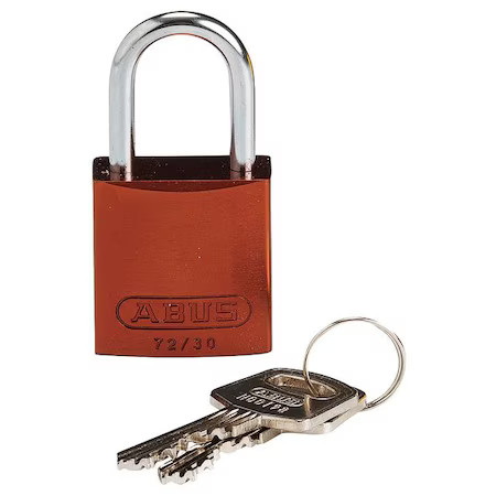 Brady Cpal-Brn-25St-Kd Lockout Padlock, Keyed Different, Aluminum, Brown, 1 In
