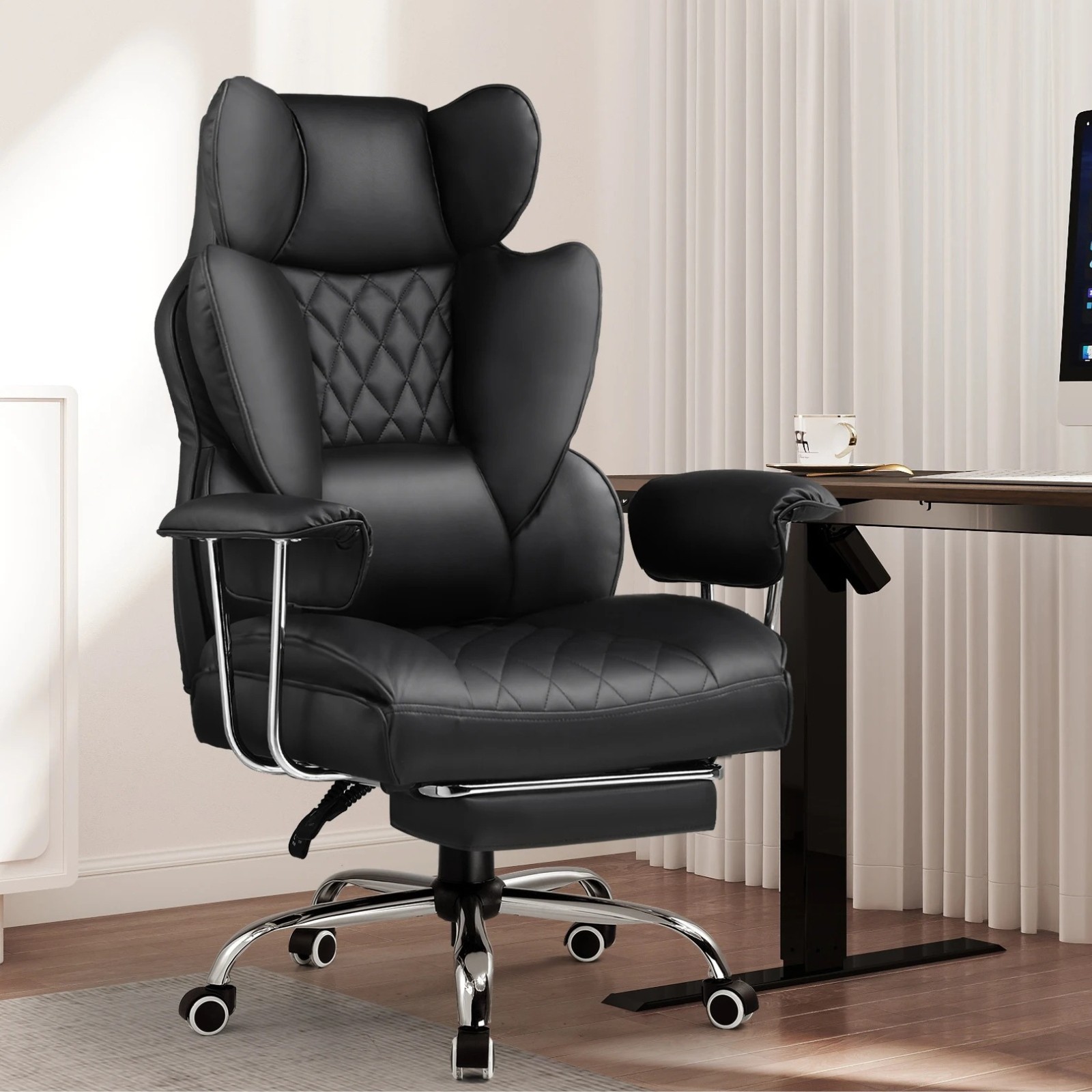 GTRACING Big and Tall Gaming Chair 400lbs Heavy Duty Office Chair with Footrest