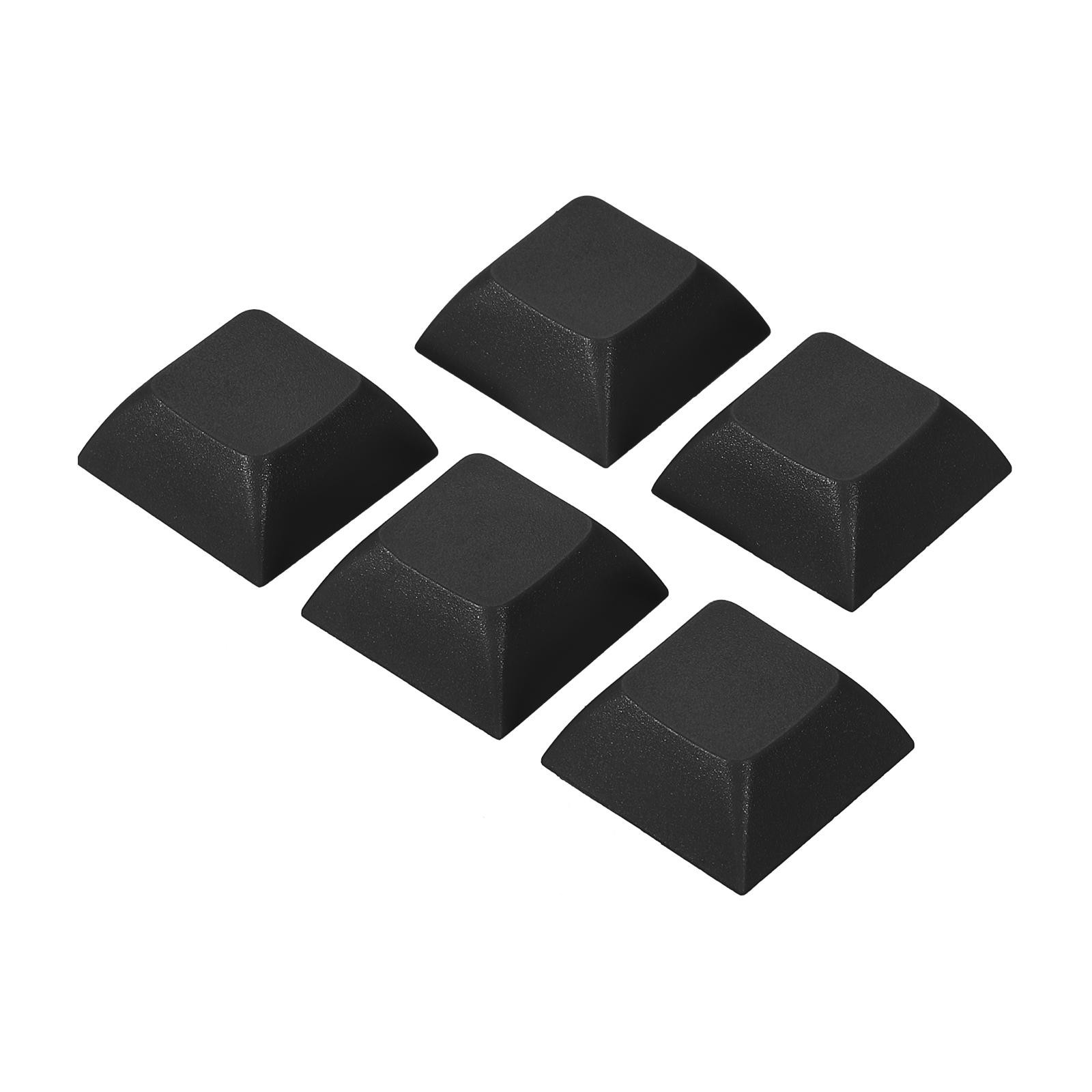 1U Blank Keycaps, 5 Pack MX Keyboard Replacement Universal PBT Mechanical, Black