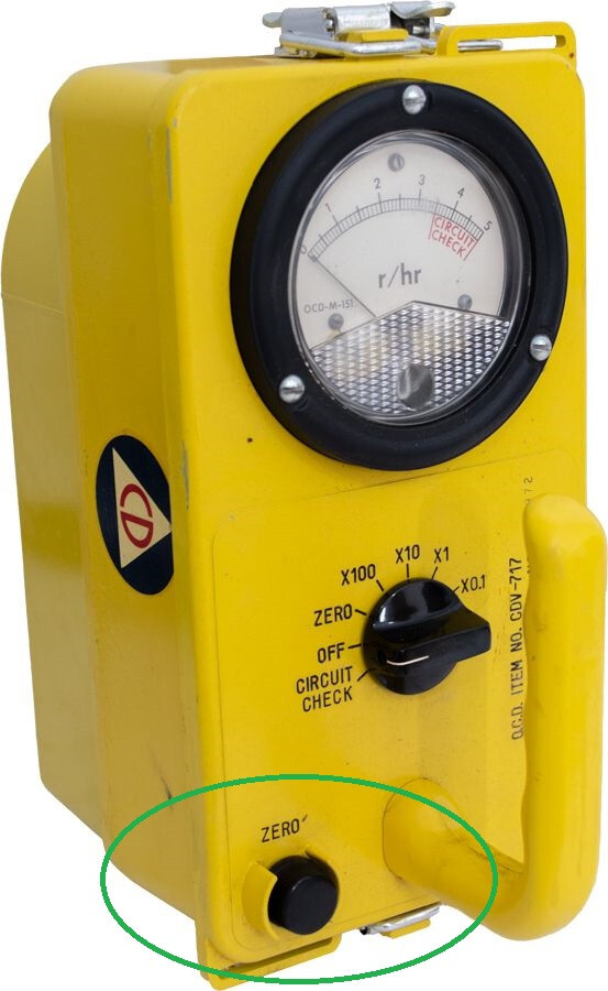 CDV-717 Radiation Detector Zero Selector Switch / Knob Replacement / Repair Part