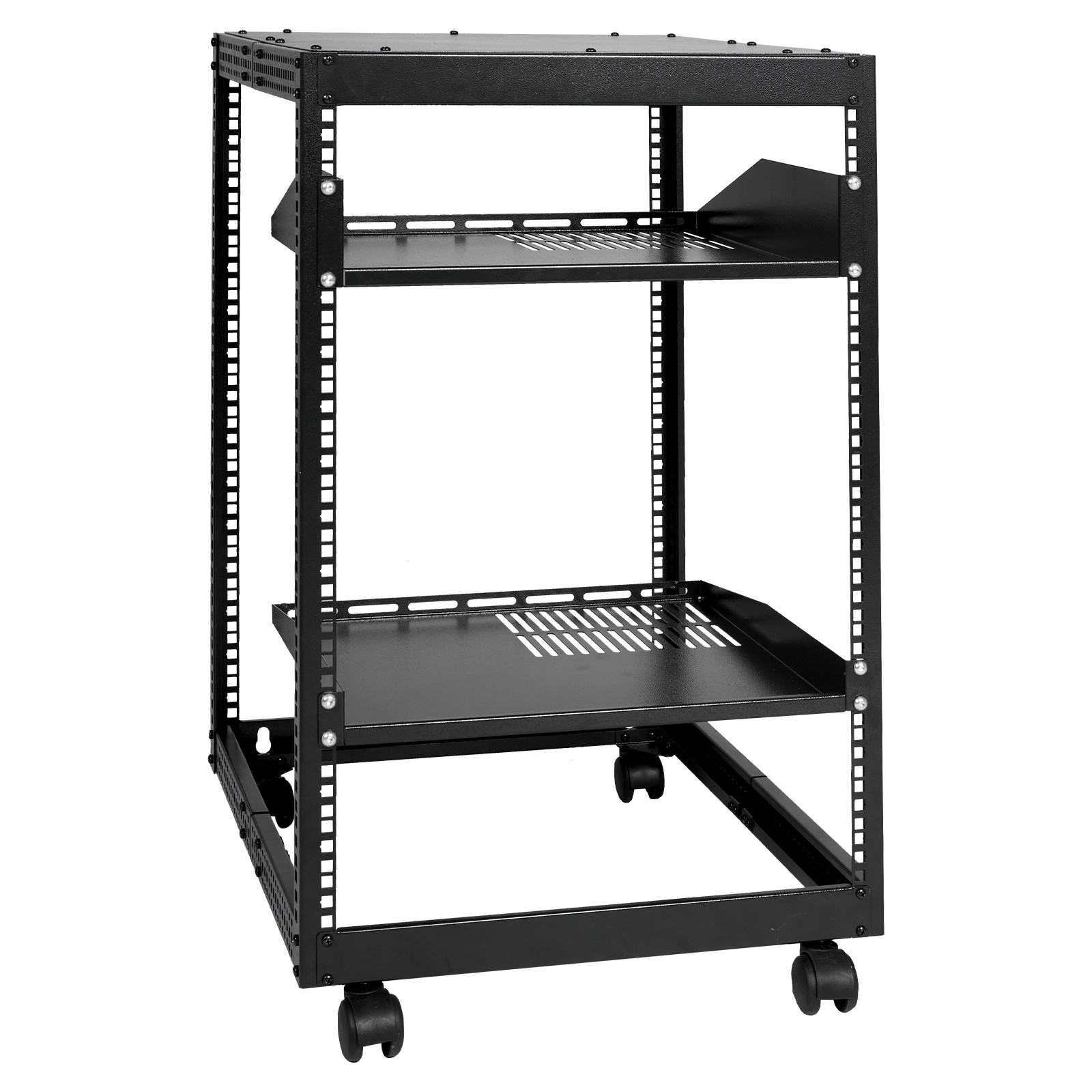 Uimoso 15U 4-Post Adjustable Open Frame Server Rack for Network Equipment