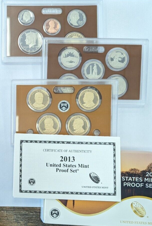 2013-S US Mint 14-Coin Proof Set Complete Slides/Box+COA -OGP-