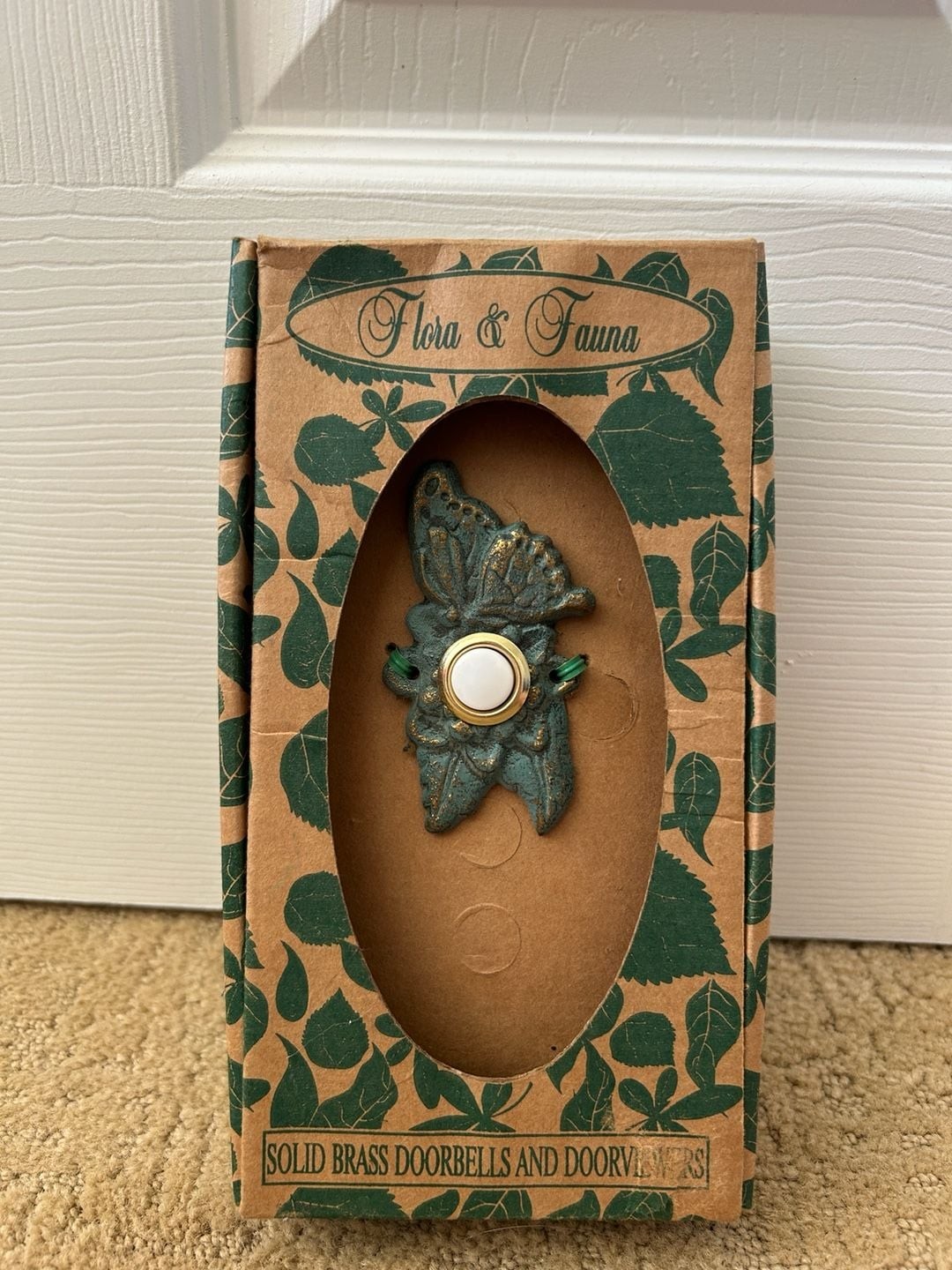 Flora & Fauna Solid Brass Butterfly Doorbell