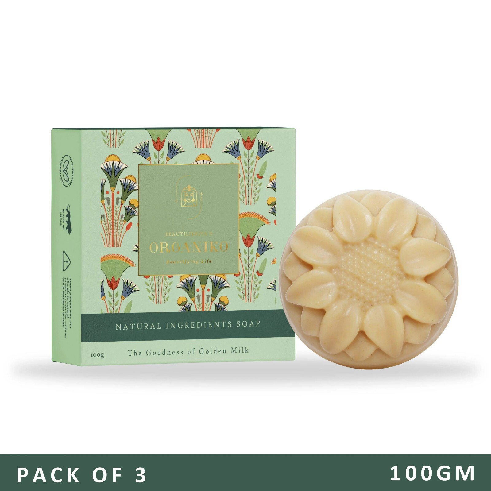 Pack of 3 X Donkey Milk Natural Ingredients Soap 100 Gm