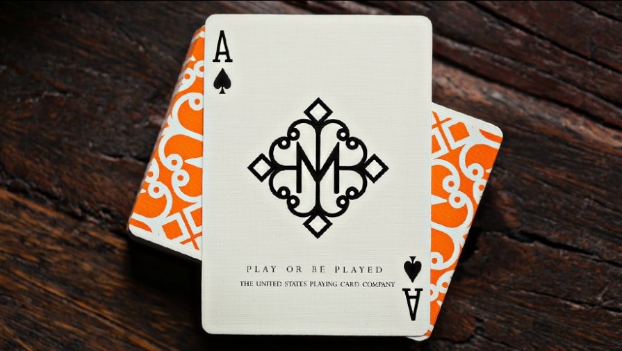 HUSTLERS ORANGE DECK LIMITED ED. PLAYING CARDS POKER SIZE BY MADISON ELLUSIONIST
