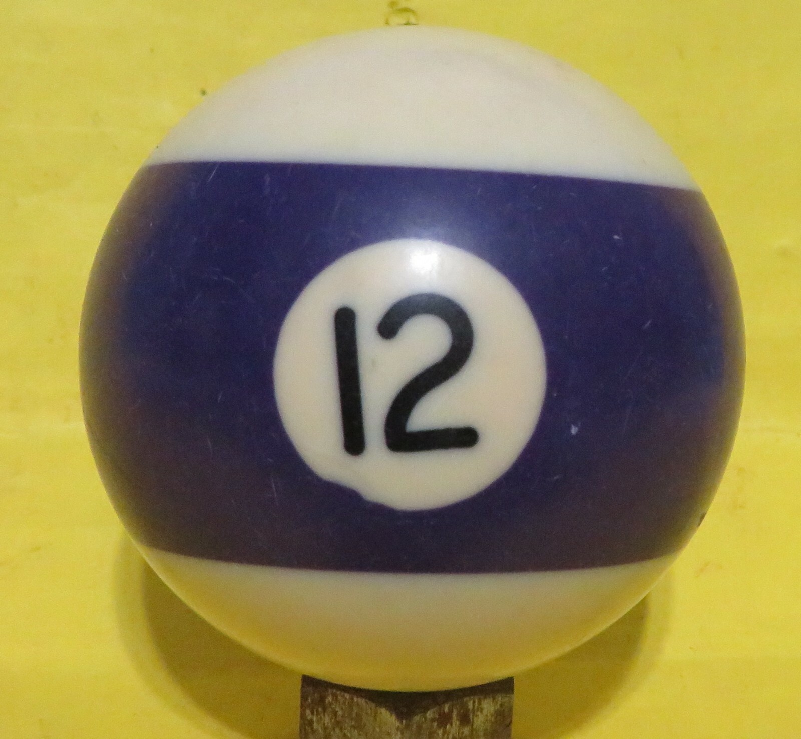 Vintage  Replacement Pool Ball Billiards Circle  #12 Gear Shift Cane Topper