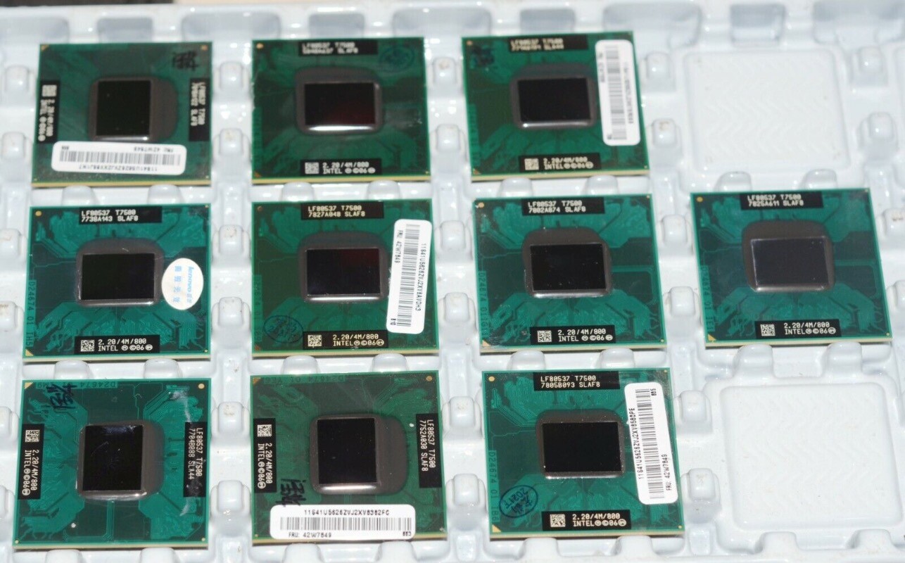10PCS Intel Core 2 Duo T7500 CPU 2.2GHz/4M/800MHz Laptop Mobile Processor