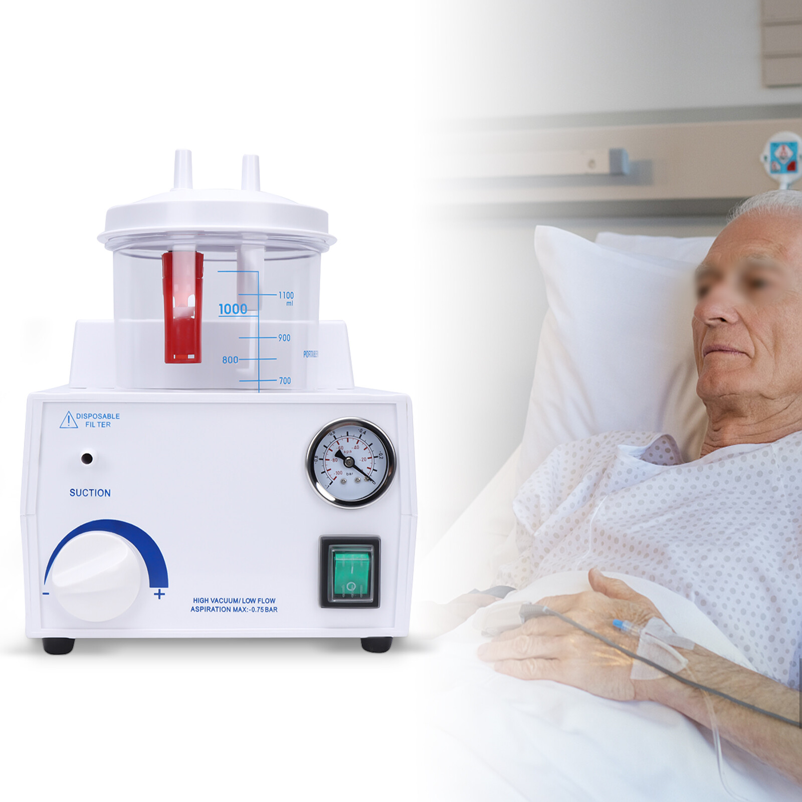 Portable Dental Suction Machine Oral Emergency Vacuum Phlegm Suction Unit