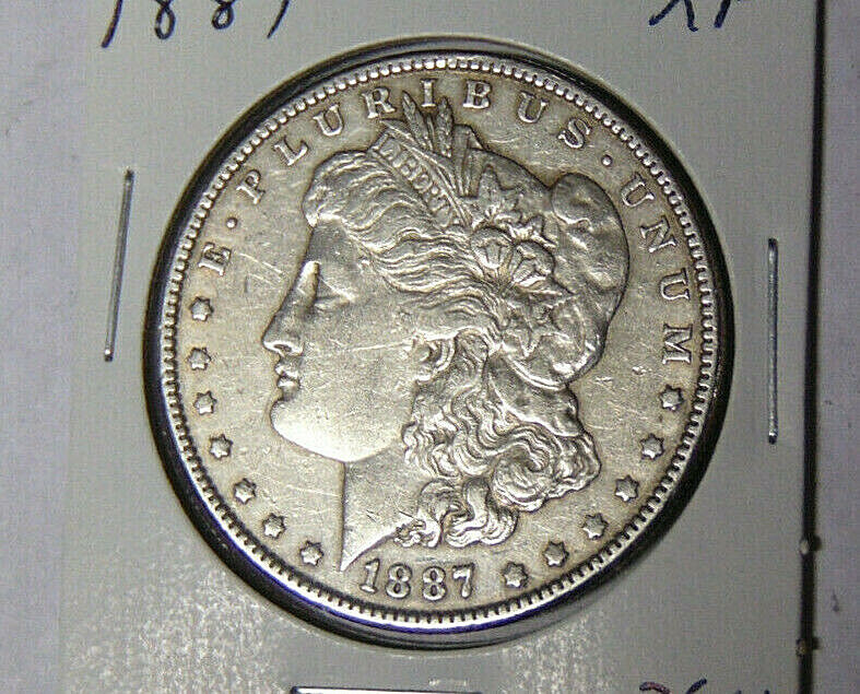 1887 Morgan Silver Dollar XF Philadelphia Mint Extremely Fine (6121)