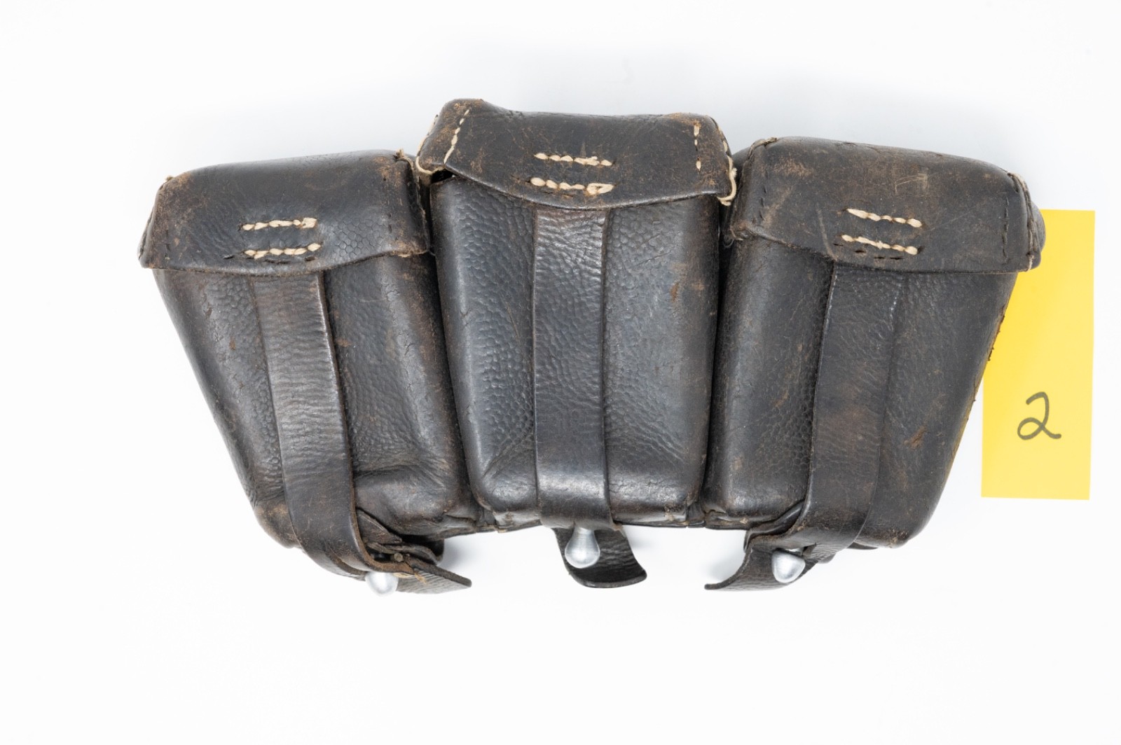 WWII German K98 Rifle Pouch 1939 DATED Original Leather Vintage Field Gear #2