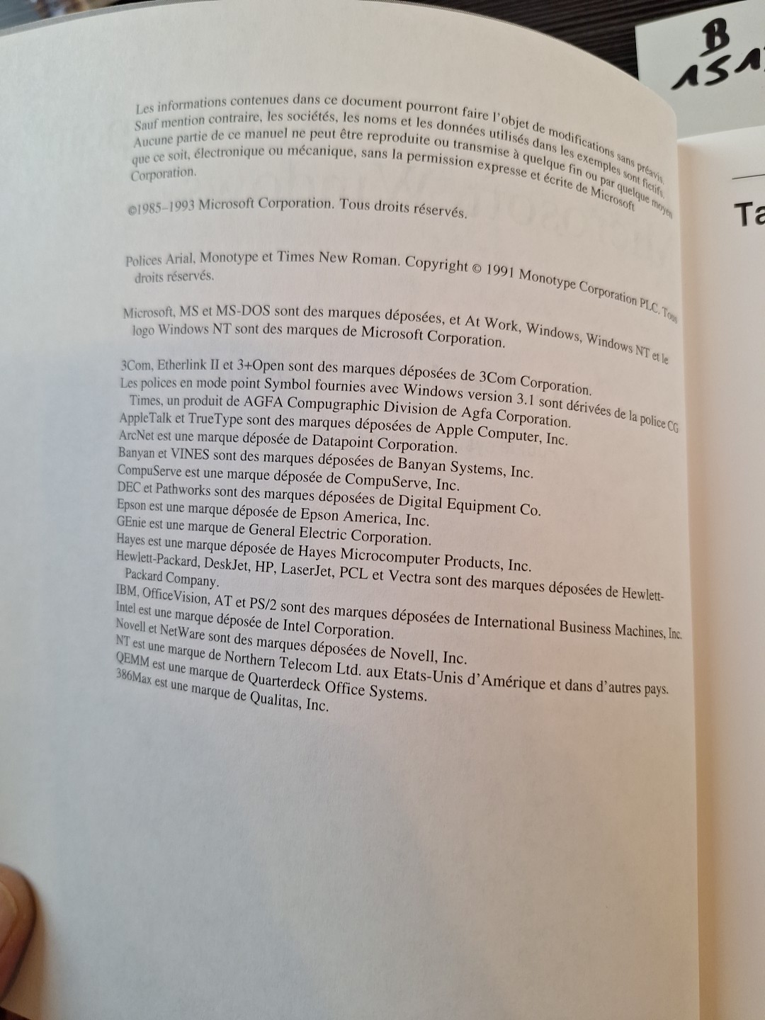 Windows For Workgroups Software French 1993