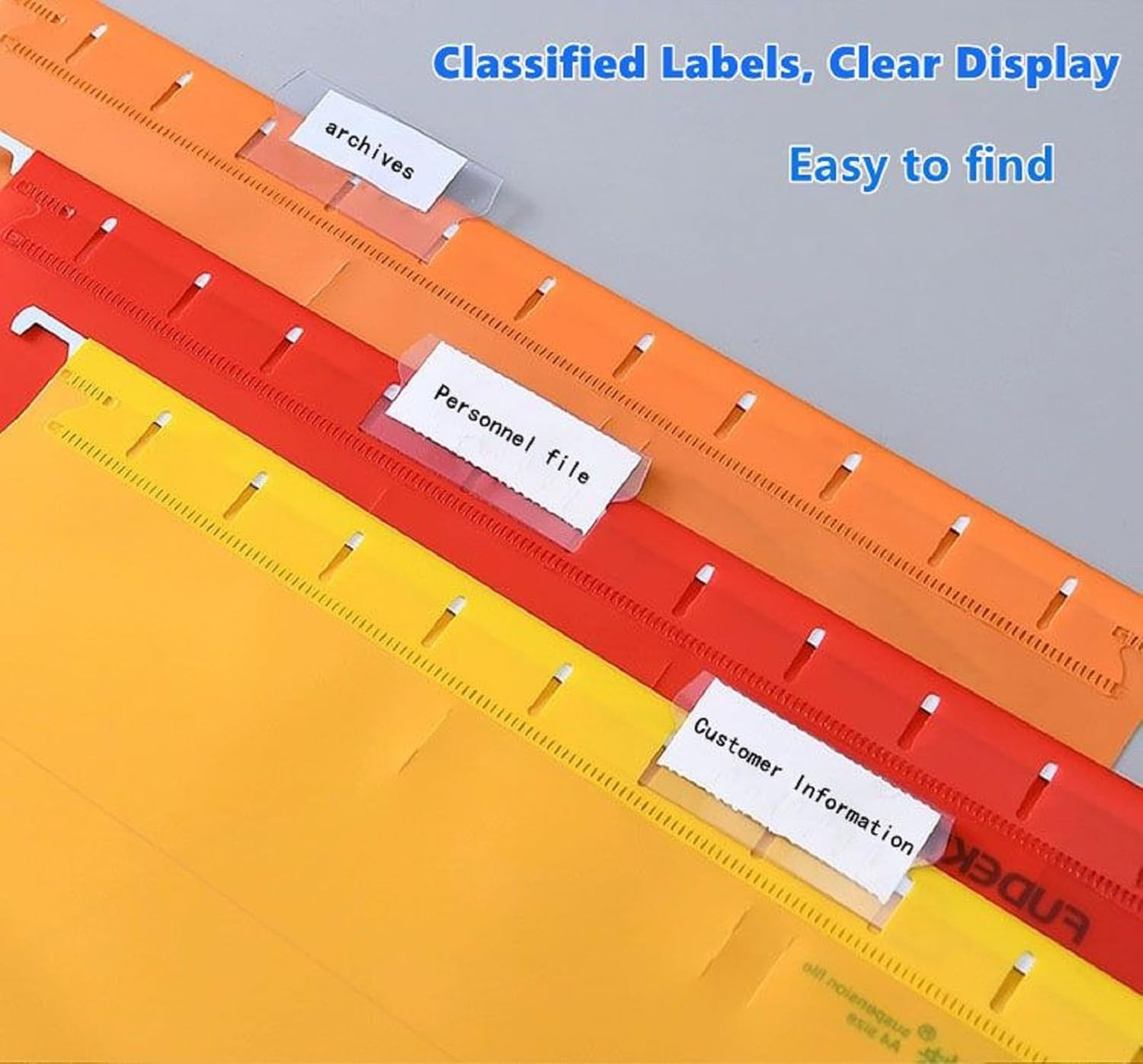 Folder Labels,50+50 Sets of Hanging Folder Label Tabs and Inserts for Hanging...