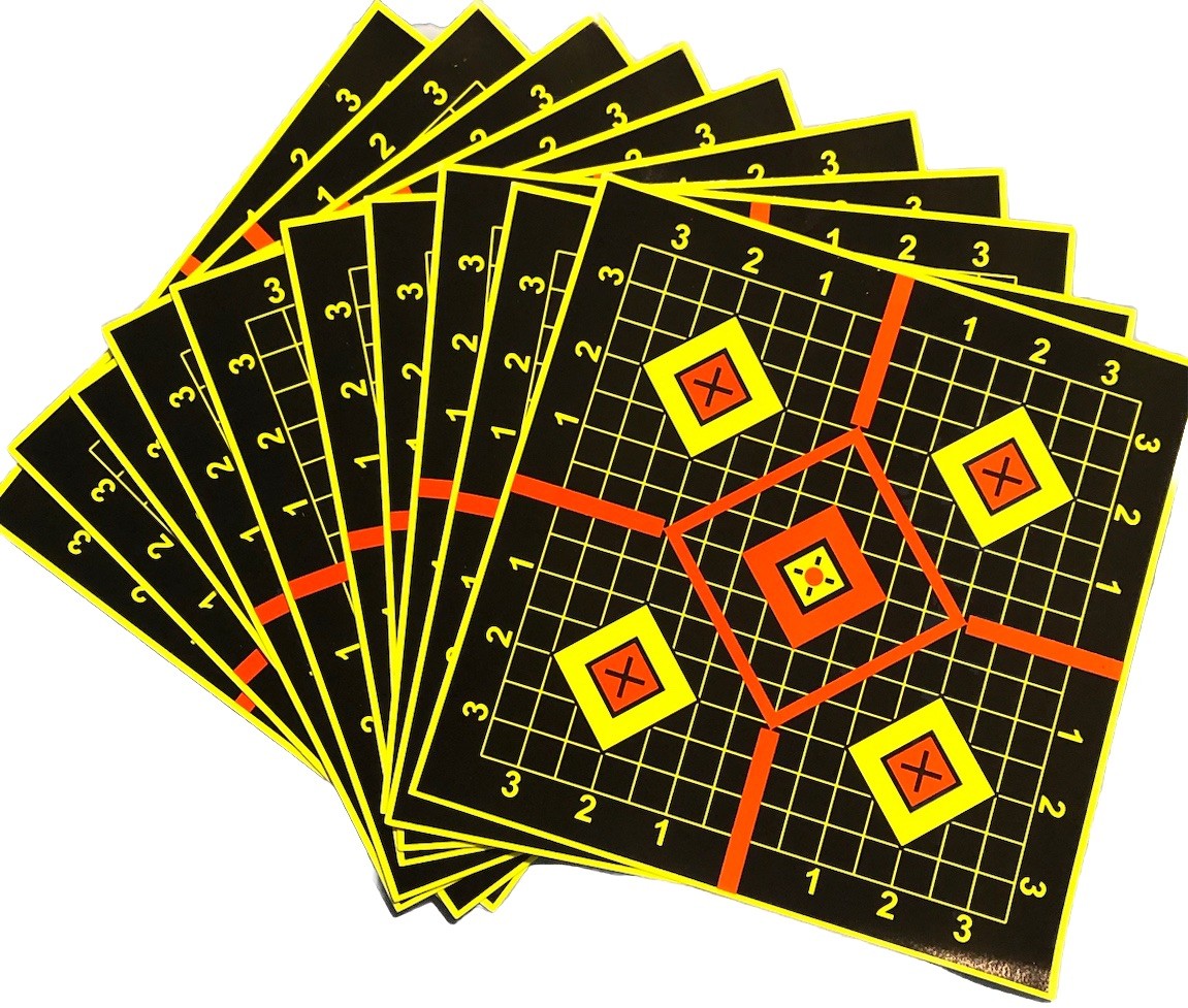 6” Adhesive Splatter Target Pack Of 10 Reactive Targets
