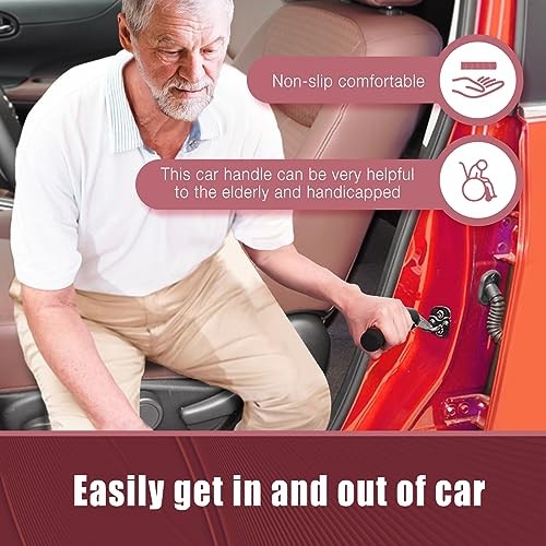 Car Door Handle for Elderly Car Assist Support Handle Multifunction Car Red