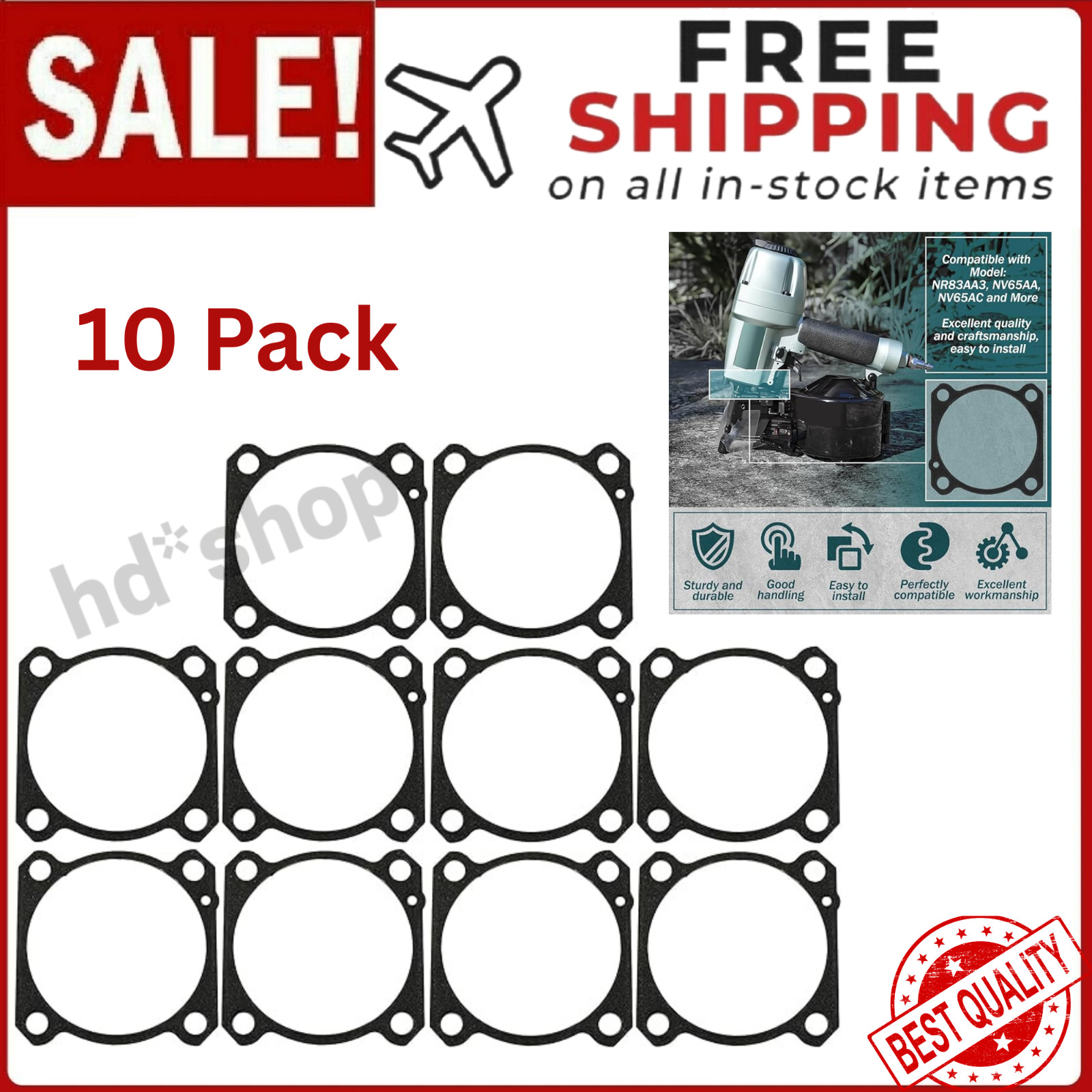 HASMX 877-334 Nailer Gaskets for Hitachi NR83A Series Models NR83A NR83AA NR83