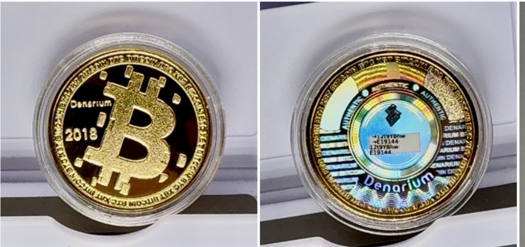 Denarium custom series gold finish 2018 RARE-bit coin LEALANA CASASCIUS