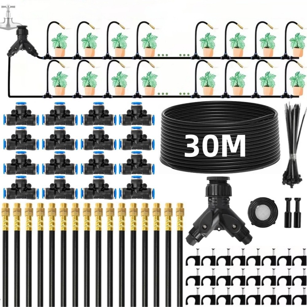 30M/100FT Automatic Drip Irrigation System Kit Garden Watering System Plants