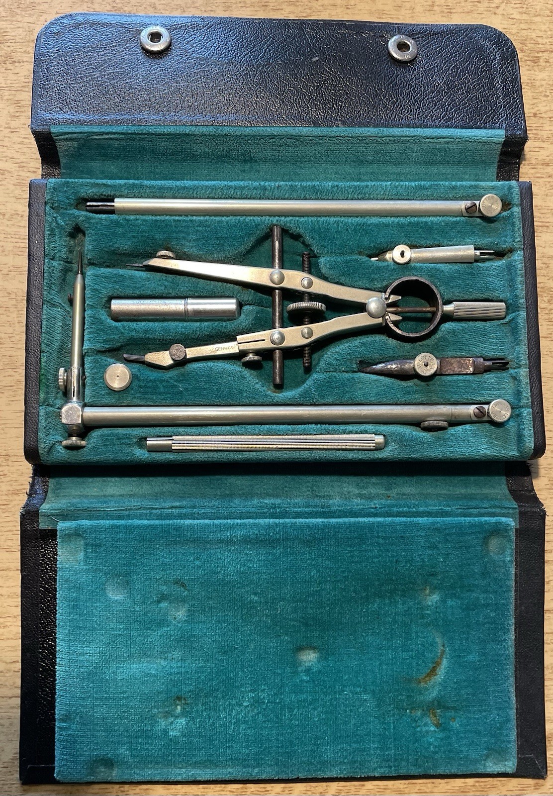 Vintage Lotter 601 German Made Drafting Set Complete With Case