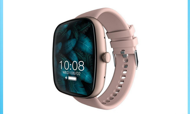 Smart Watch Pink Touch Screen Bluetooth Fitness Tracker for Android iOS