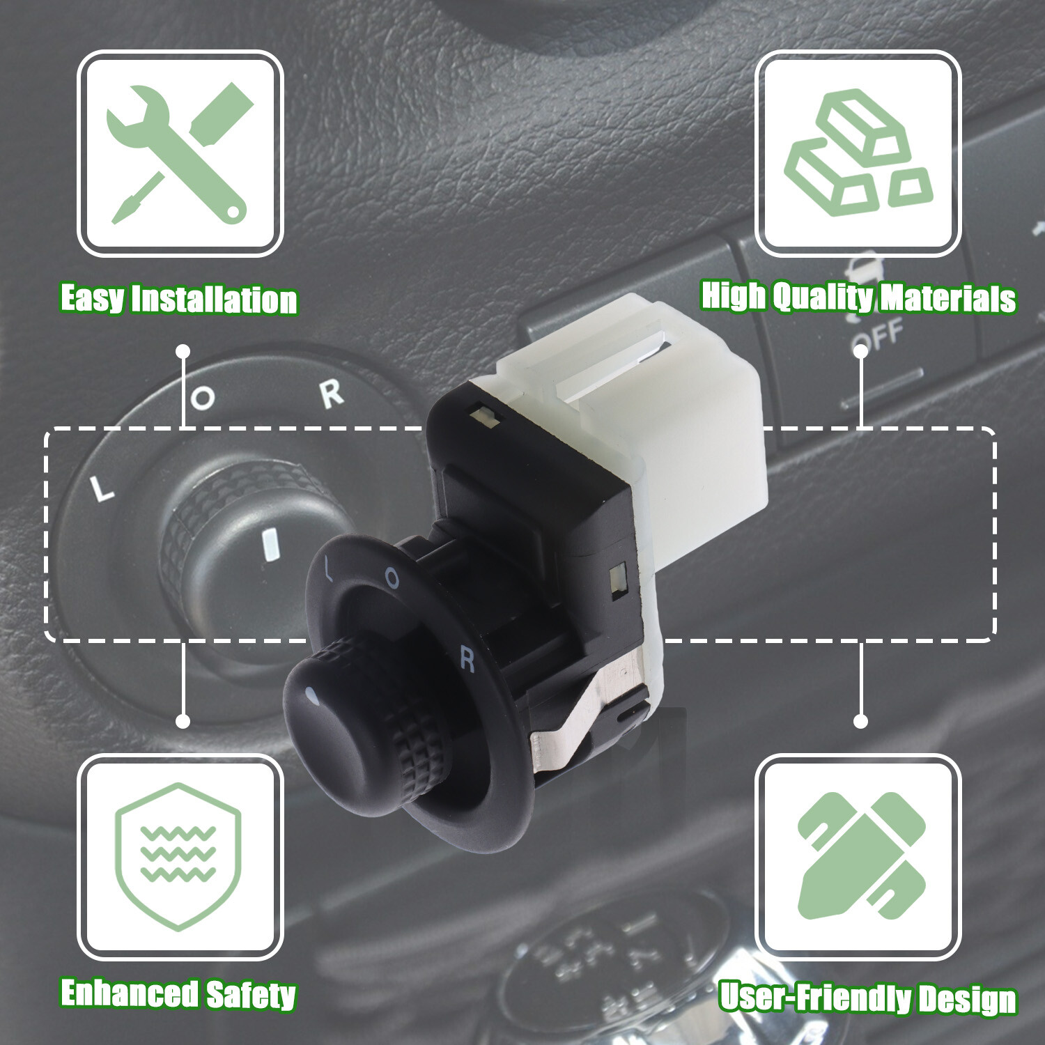 Power Mirror Switch for 2011-2017 Jeep Wrangler 2011-2014 Dodge Challenger