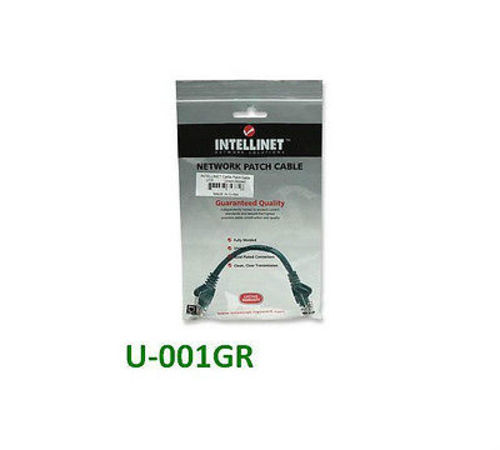 Intellinet 1ft CAT5e UTP RJ45 Ethernet Network Patch Cable, Green - 347488