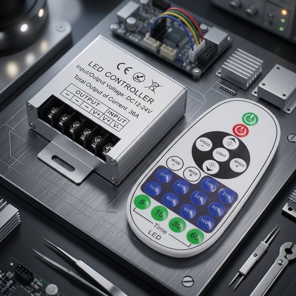 23 Button LED Controller Aluminum Enclosure DC12 to 24V 36A Load Support