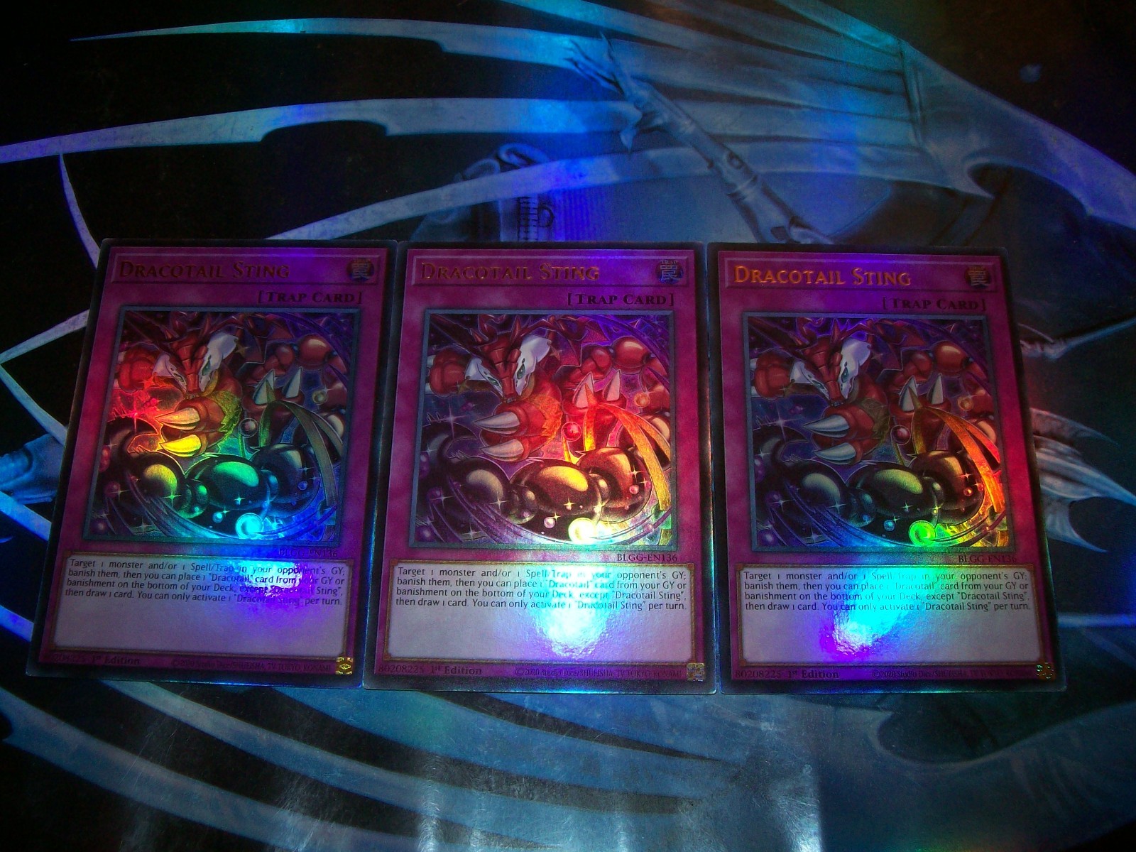 3x Dracotail Sting 1st Edition Ultra Rare BLGG-EN136 Yu-Gi-Oh!