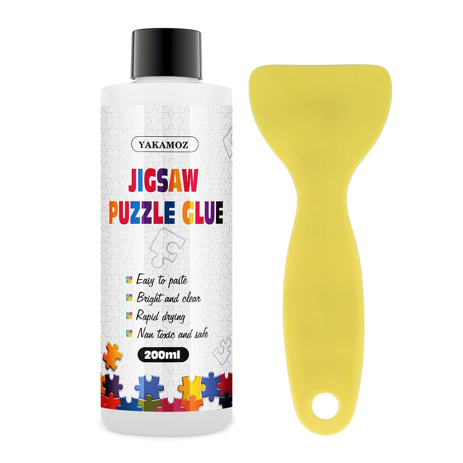 Clear Jigsaw Puzzle Glue with Precision Applicator – Non-Toxic, Quick Dry