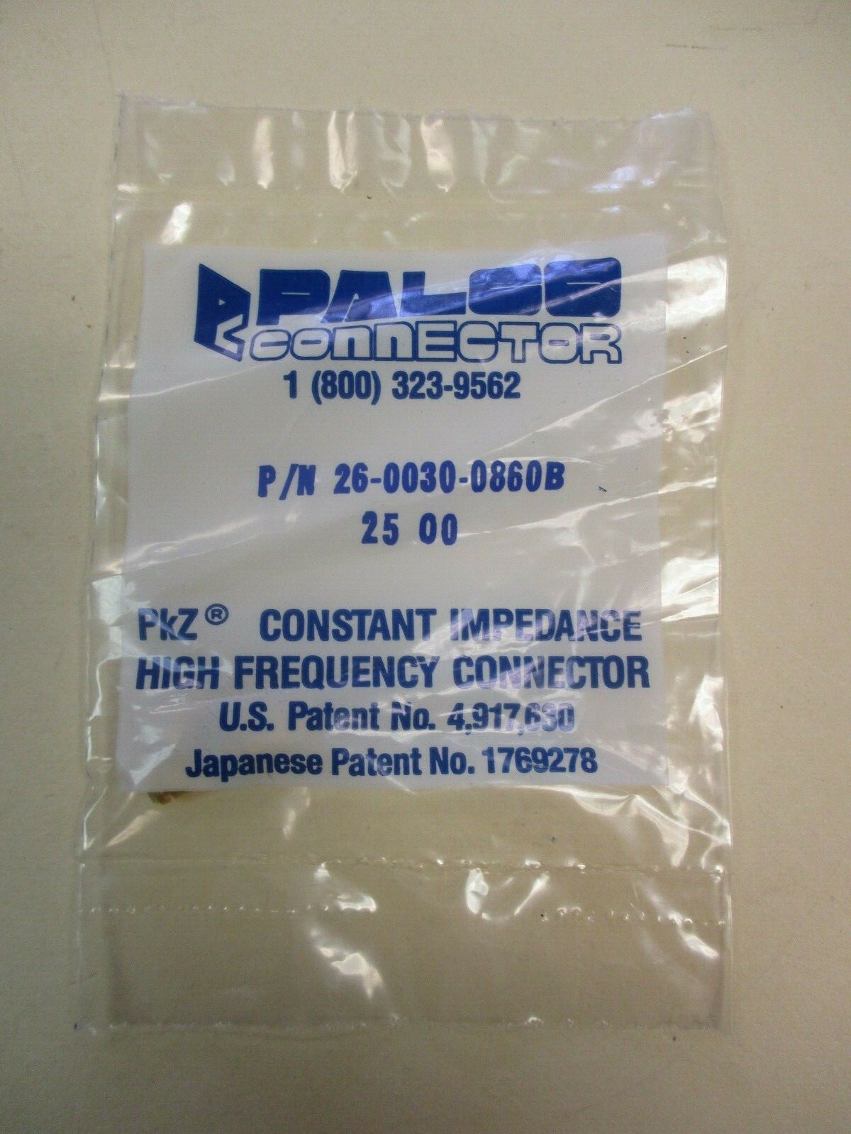 Palco 26-0030-0860B Constant Impedance High Freq Conn