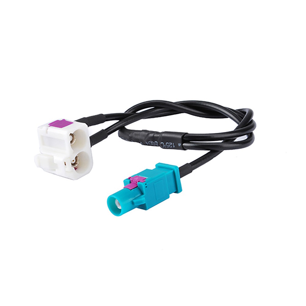 DIVERSITY Radio Antenne Adapter Dual FAKRA white jack to fakra waterblue plug VW