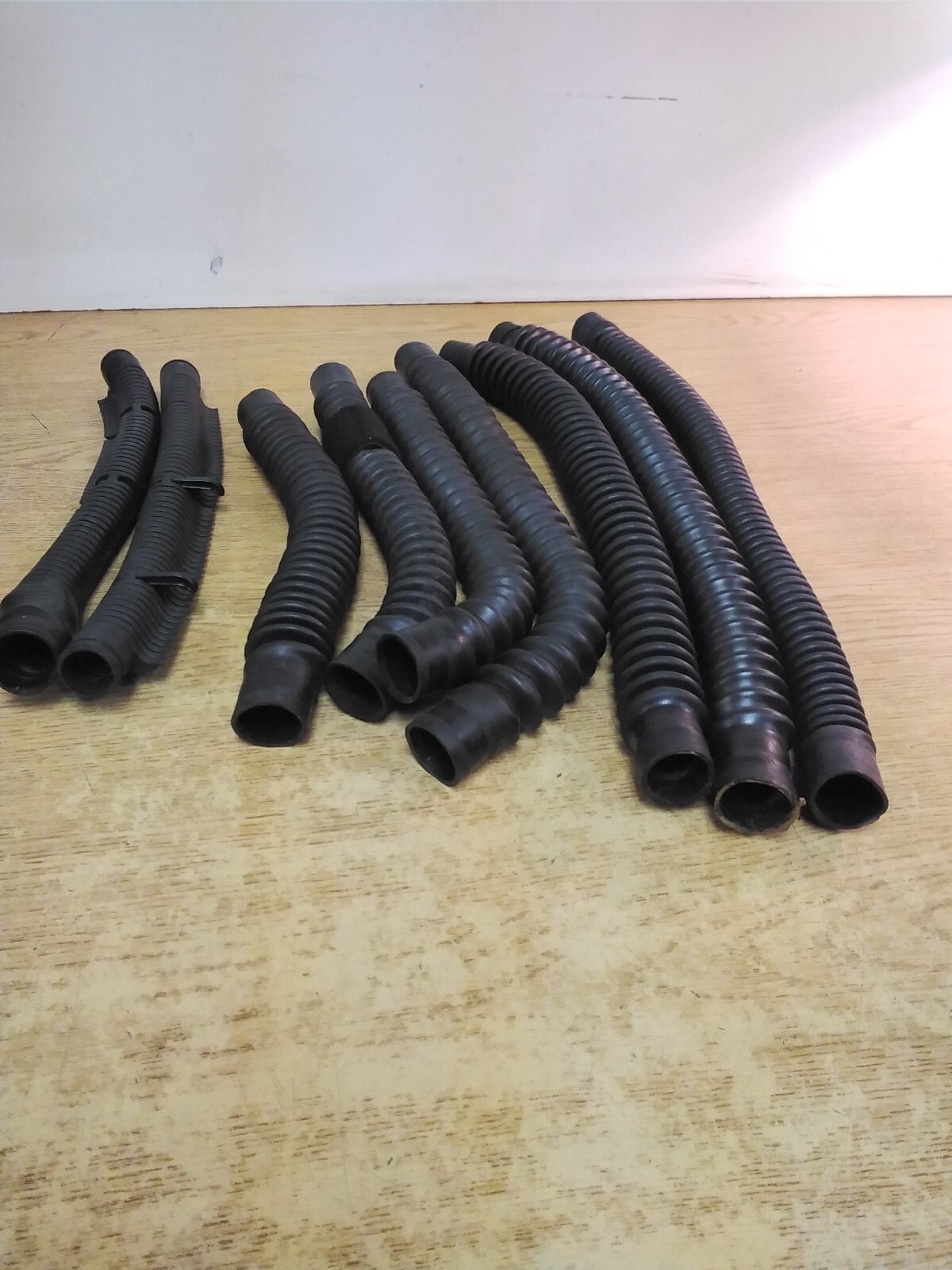 Corrugated Inflating Hose Bcd Accessories Lot of 9, From 13"-20"