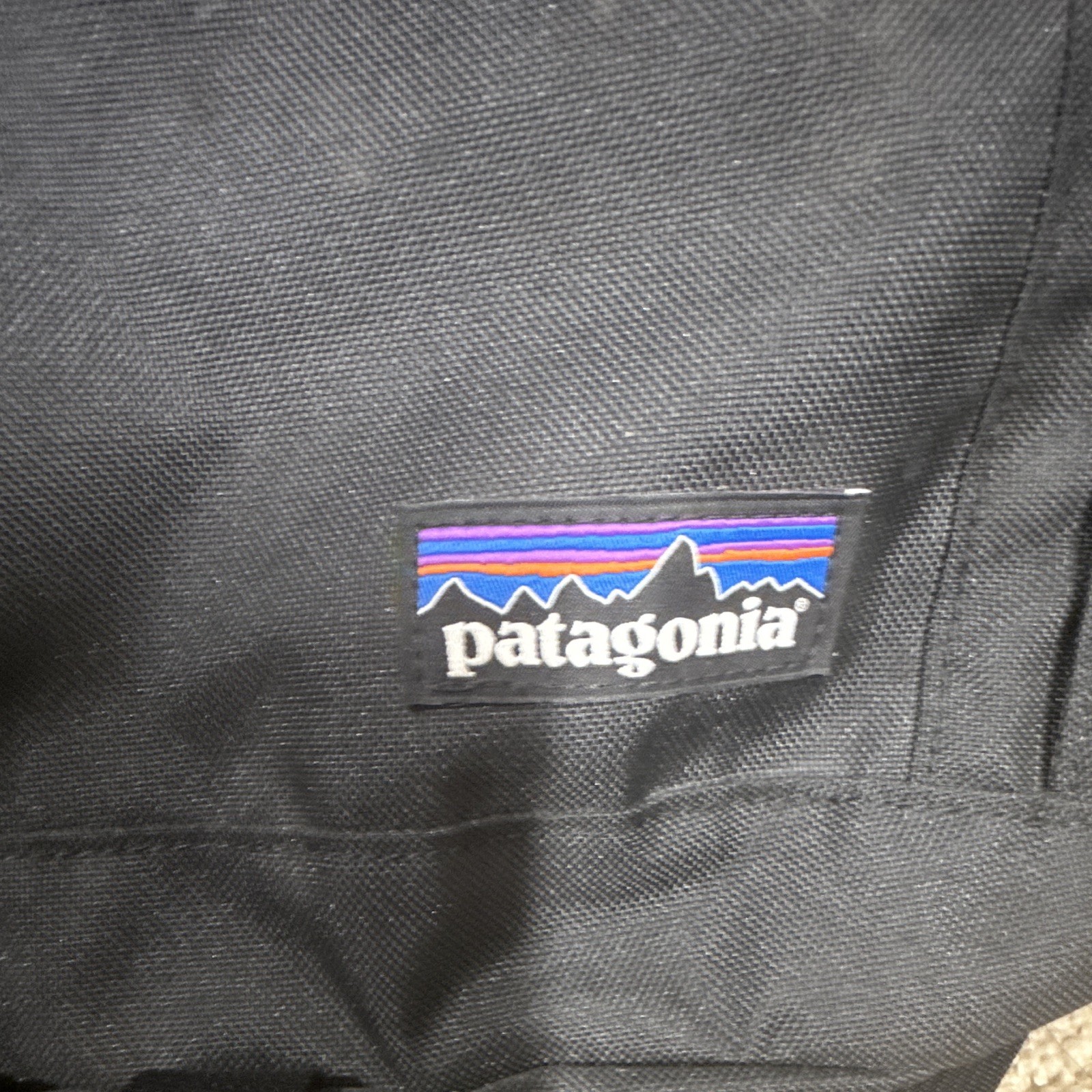 Patagonia Arbor Daypack Backpack Black Zip Closure Front Zipper Pocket Logo