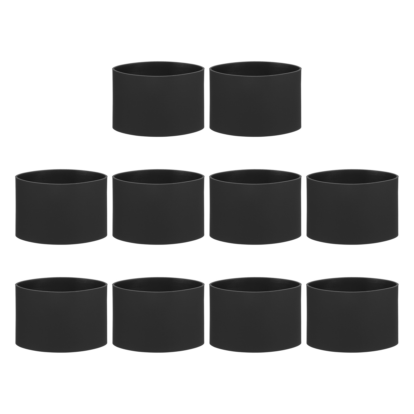 10Pcs Silicone Rubber Bands Non-slip 3.39 Inch for Art, Black