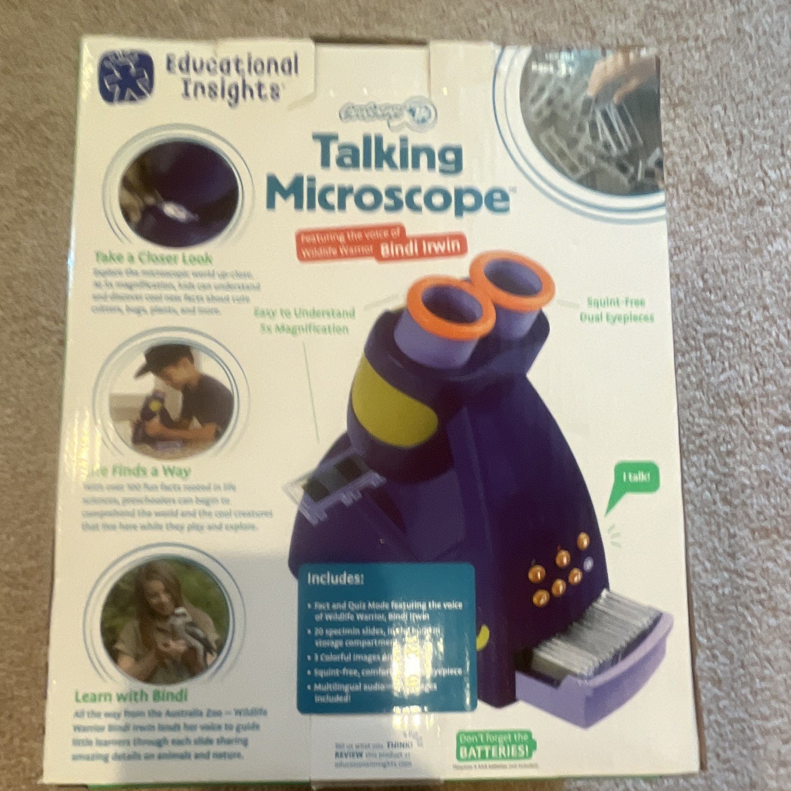 Educational Insights GeoSafari Jr. Talking Microscope, Bindi Irwin, Ages 3+