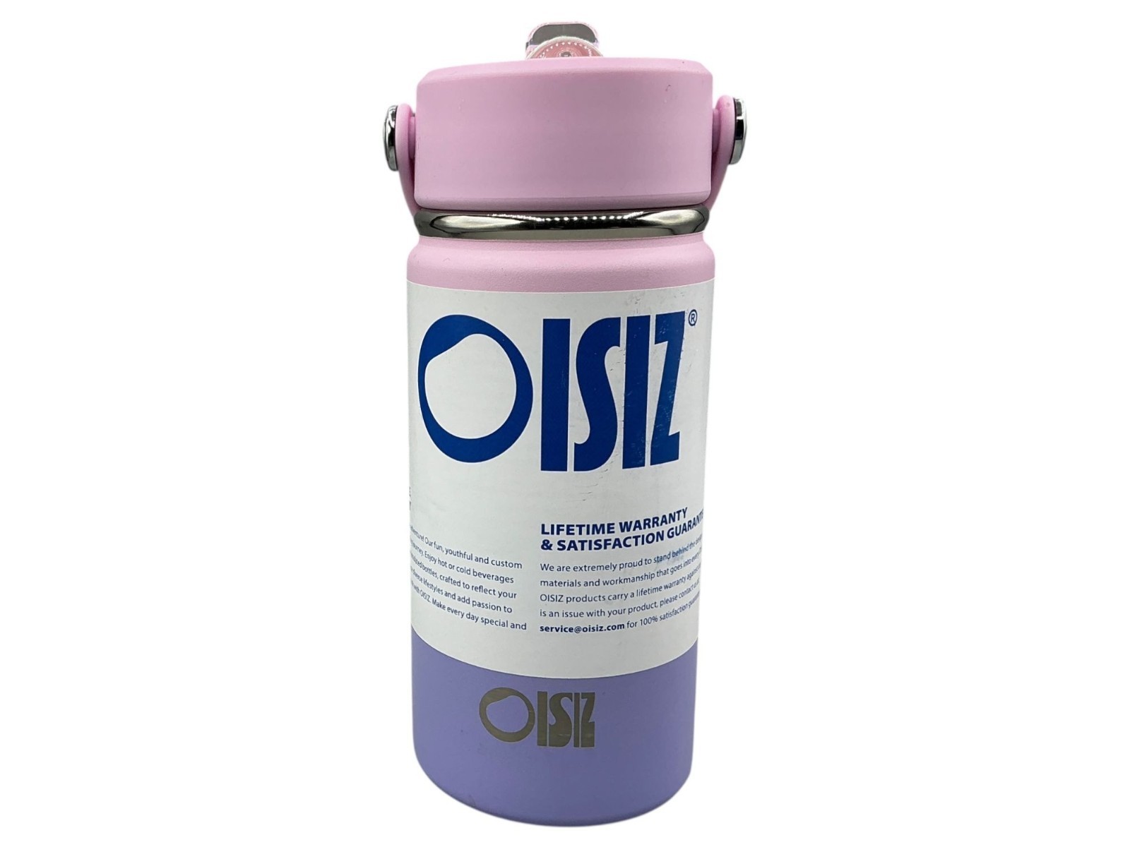 Oisiz 14oz Water Bottle With Clip Holder 7.5"x2.9" Stainless Steel & BPA-Free