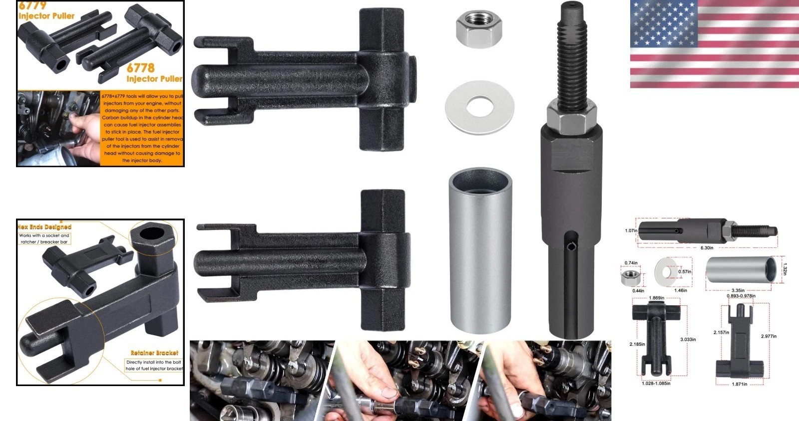Durable Injector Removal Tools for GM 6.6L Duramax - Easy Maintenance Solution