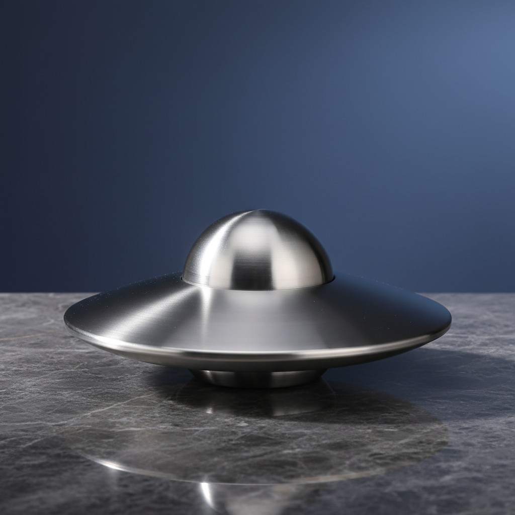 UFO Fidget Spinner Toy for Kids Adults, Alloy Metal Spaceship Finger Hand Spinne