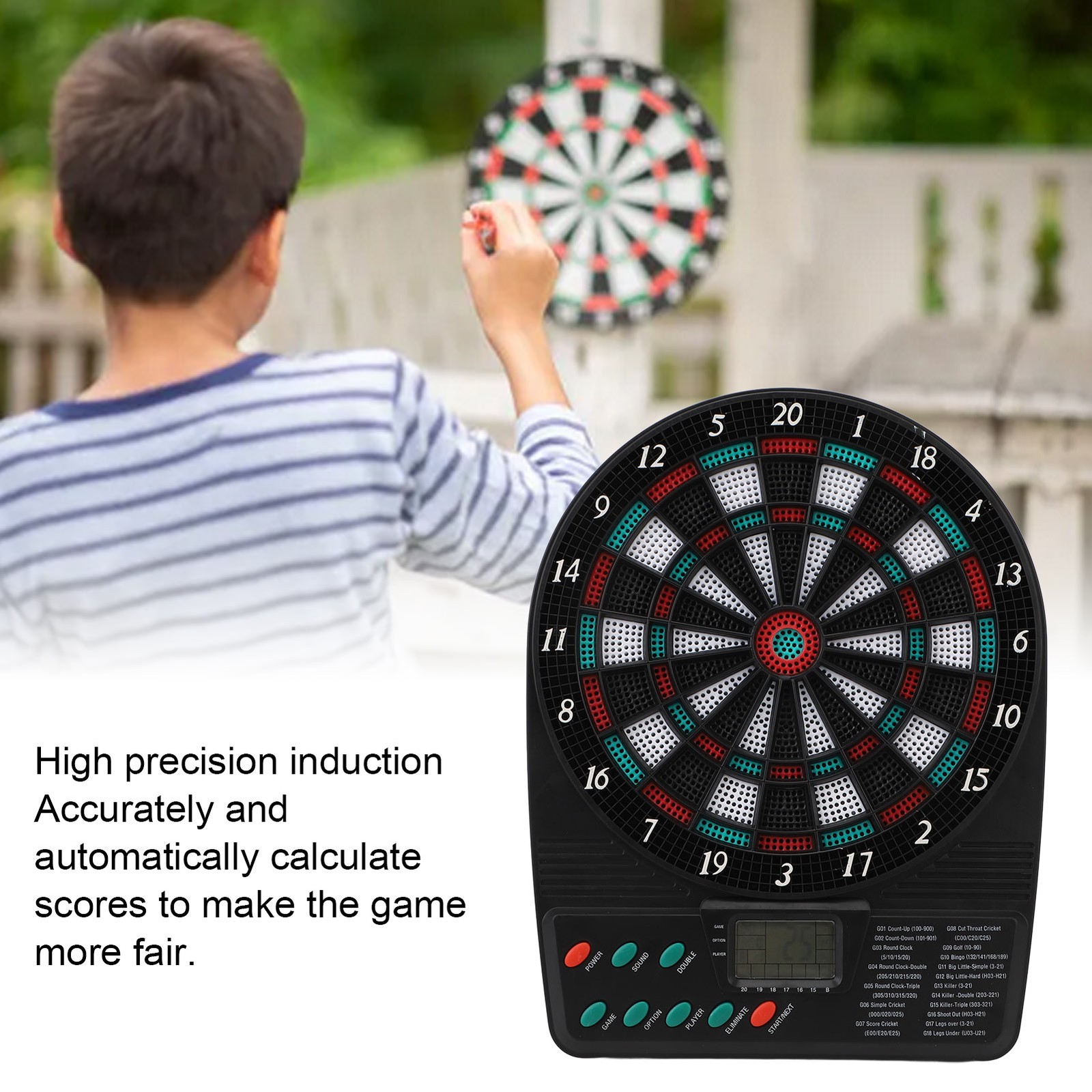 Electronic Dartboard Set Automatic Scoring Soft Tip Dartboard With Multiple FF