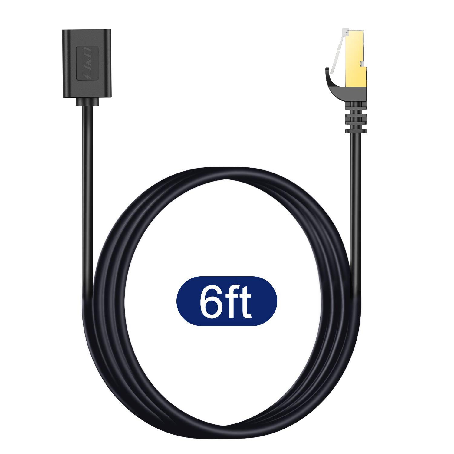 J&D Ethernet Extension Cable, Cat 6 Ethernet Extender Cable Adapter (6 Feet) ...