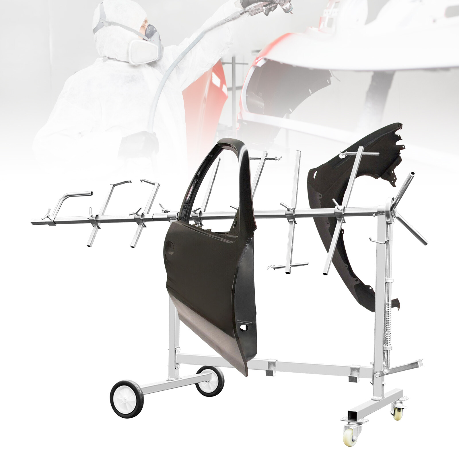 Automotive Spray Painting Rack Stand auto body Shop Paint Booth Hood Parts 70Kg