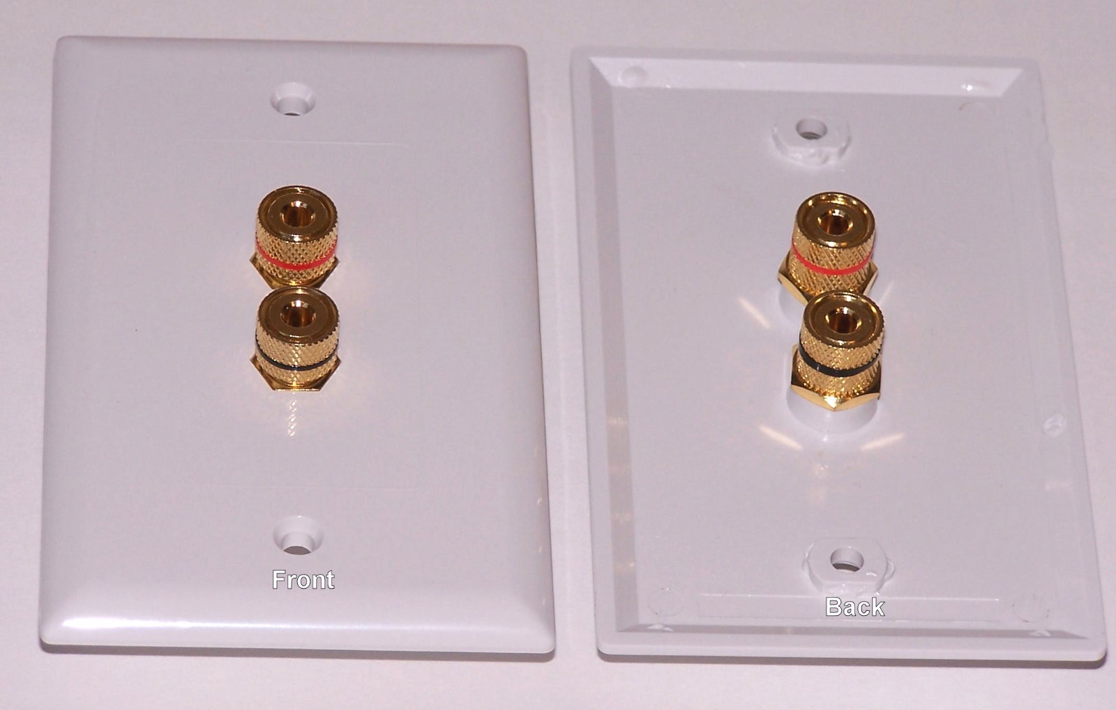 Speaker Wall Plate 2 Terminal Binding Post Easy Install