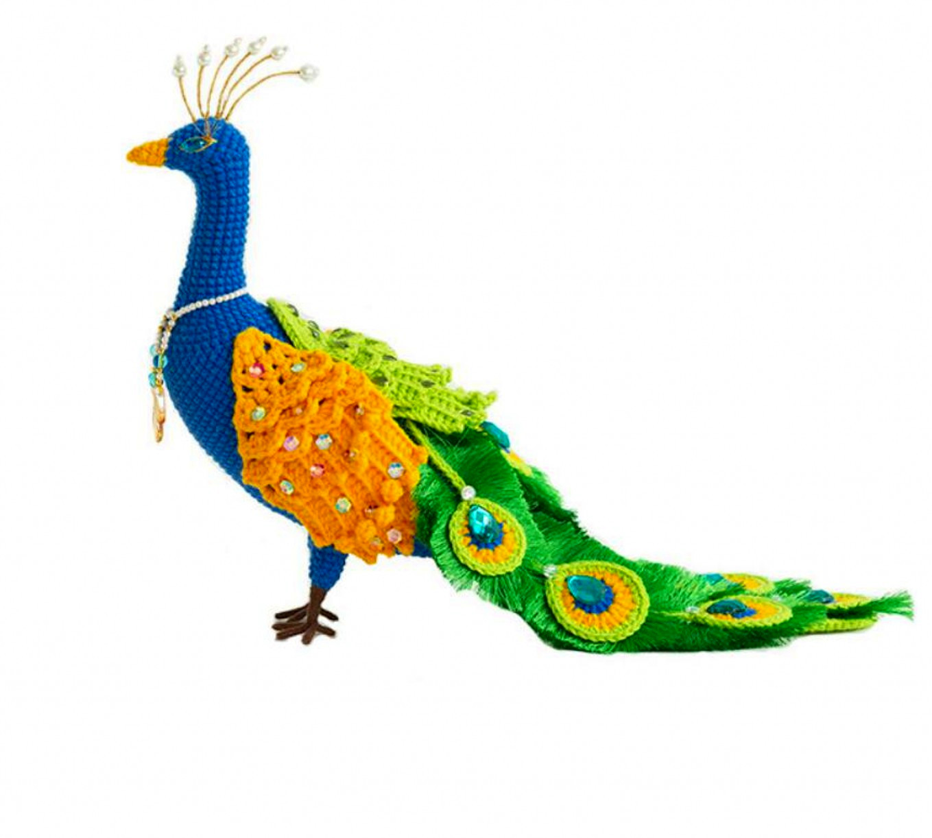 Crochet Amazing Peacock DIY Craft Amigurumi Knitting Kit,Includes All Tool