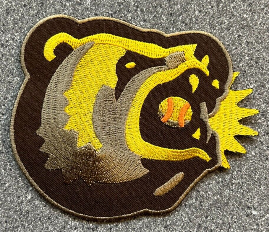 2005-07 FRESNO GRIZZLIES PCL MINOR LEAGUE BASEBALL VINTAGE 4" LOGO TEAM PATCH