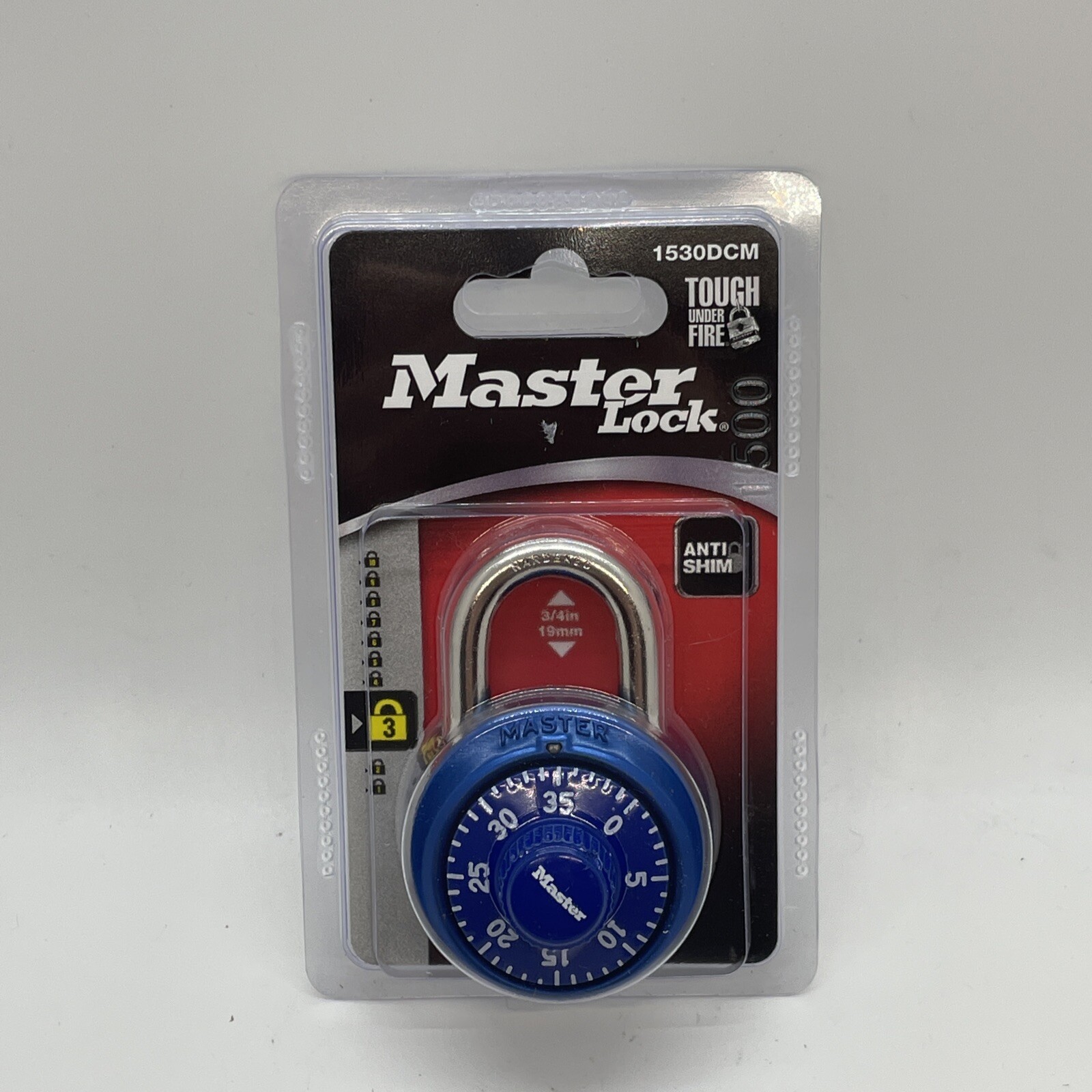Master lock Combination Padlock Master Lock Anti Shim Blue 1530DCM new